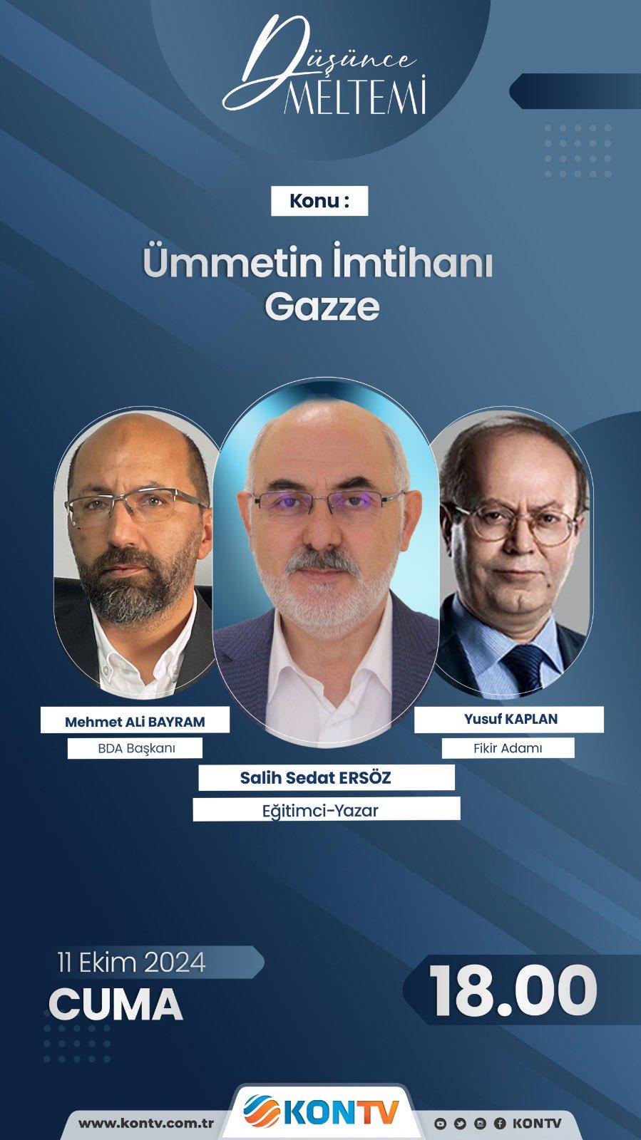 Başkanımız A Haber, KONTV ve Çamlık TV'de Gazze'yi Konuştu