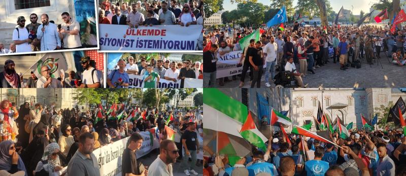 Beyazıt'ta Ülkemde Siyonist İstemiyorum Protestosu Gerçekleştirdik